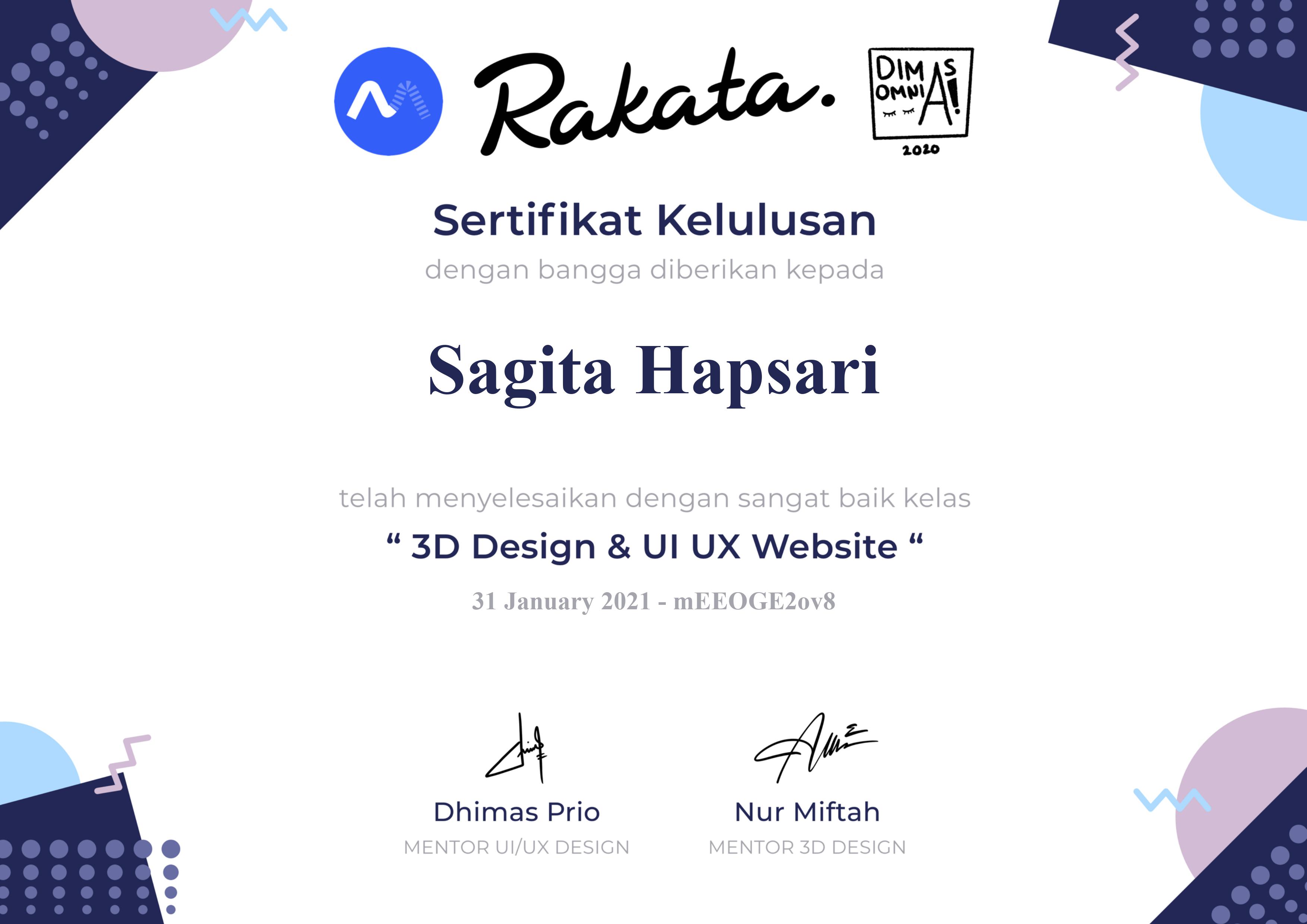 3D Design & UI UX Website